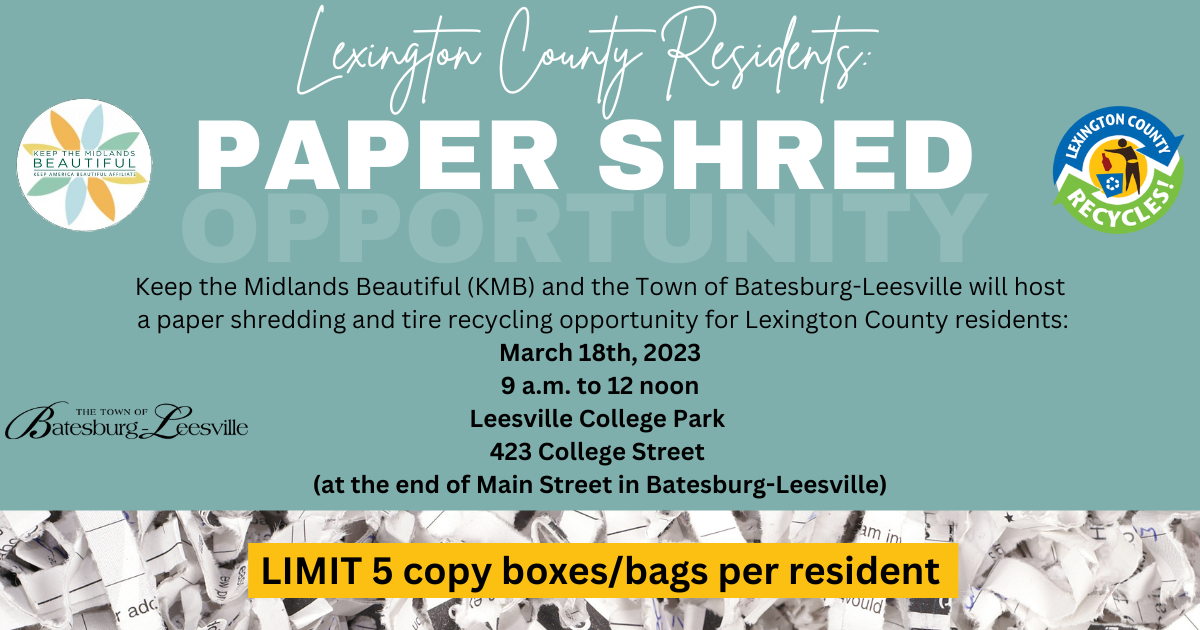 Information on Recycling & Recycling Events County of Lexington